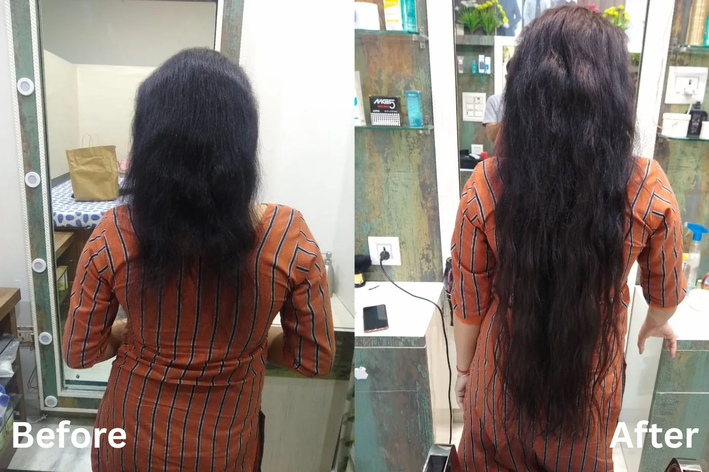 Hair extension work